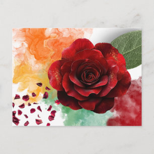 Eine inspirierende Postkarte mit sanfter Blüte