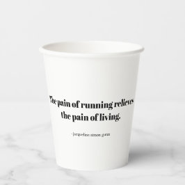 Eine inspirierende Tasse für Läufer mit Reiseforma Pappbecher