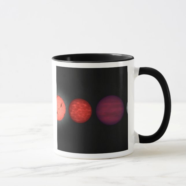 Eine Interpretation, die braune Zwerge vergleicht Tasse (Rechts)