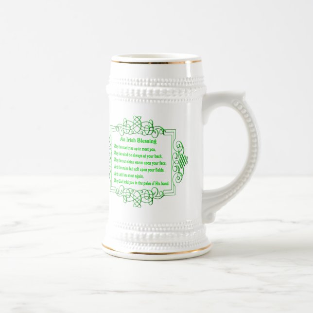 Eine irische Segen-Tasse Bierglas (Rechts)