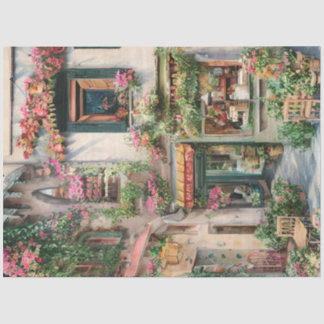 Eine italienische Straßenszene-Ephemerie-Designser Seidenpapier