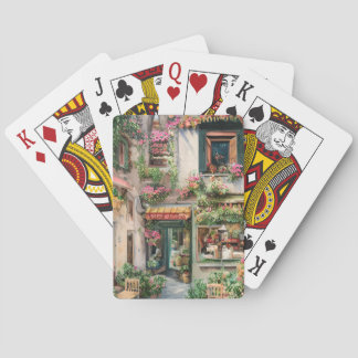 Eine italienische Street Scene Ephemera Design Ser Spielkarten