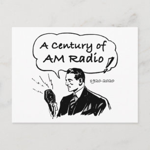Eine Jahrhundertwende am Radio Postkarte