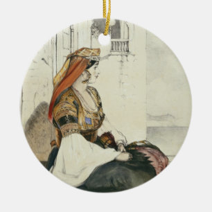 Eine jüdische Frau von Gibraltar, 'von den Skizze Keramikornament