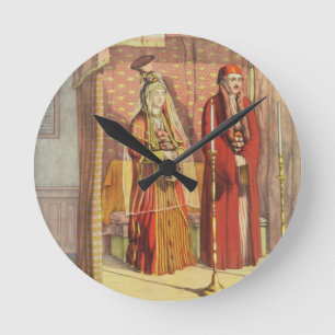 Eine jüdische Heirat, graviert von Runde Wanduhr
