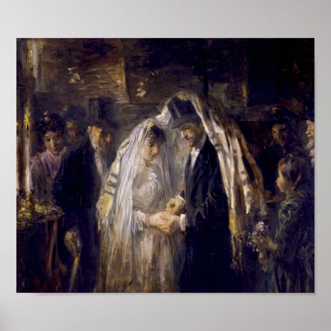 Eine jüdische Hochzeit von Jozef Israel Poster (Vorne)