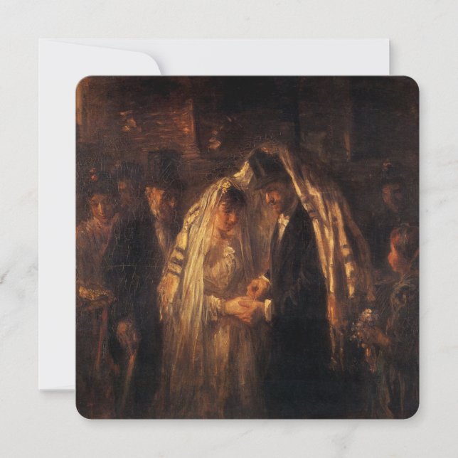 Eine jüdische Hochzeit von Jozef Israels - Circa 1 Karte (Vorderseite)