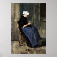 Eine junge Scheveningen-Frau knetet
