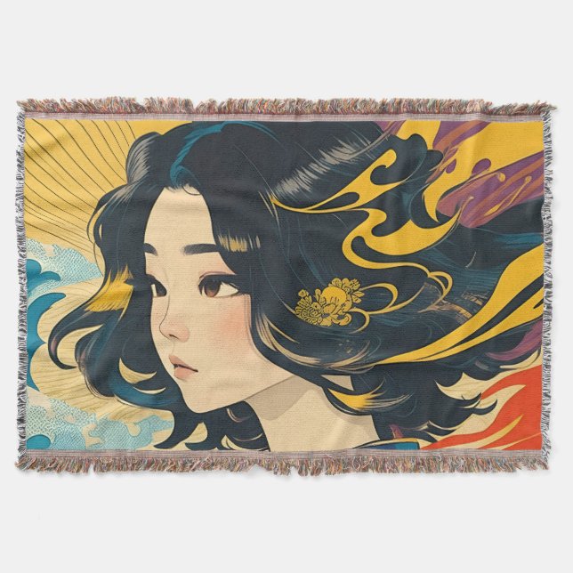 Eine junge vietnamesische Frau Decke (Vorderseite)