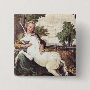 Eine Jungfrau mit einem Unicorn durch Domenico Button