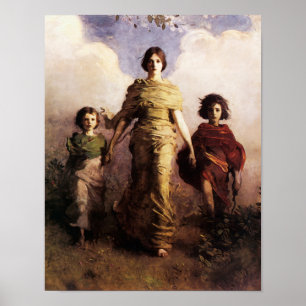Eine Jungfrau von Abbott Handerson Thayer Poster