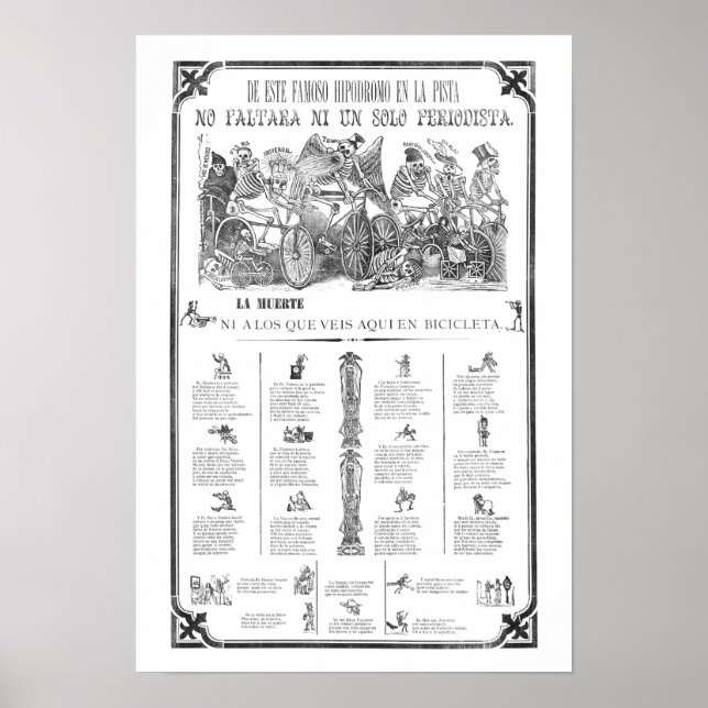 EINE "KALAVERA"-BREITE VON JOSE GUADALUPE POSADA POSTER (Vorne)