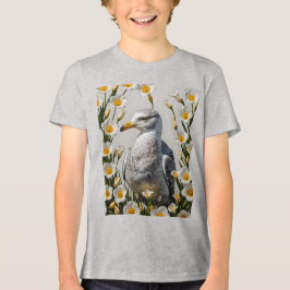 Eine kalifornische Gull und Sego Lily Blume Tri-Blend Shirt