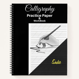 Eine Kalligrafie-Handschrift und Praxis Personalis Notizbuch