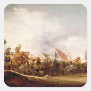 Eine Kampf-Szene, 1653 Quadratischer Aufkleber
