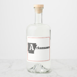 Eine Kansauce Alkoholflaschenetikett