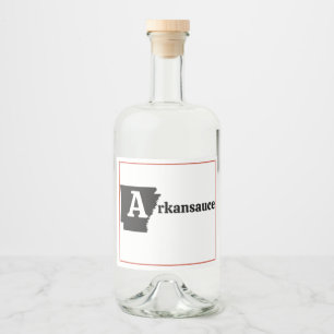 Eine Kansauce Alkoholflaschenetikett