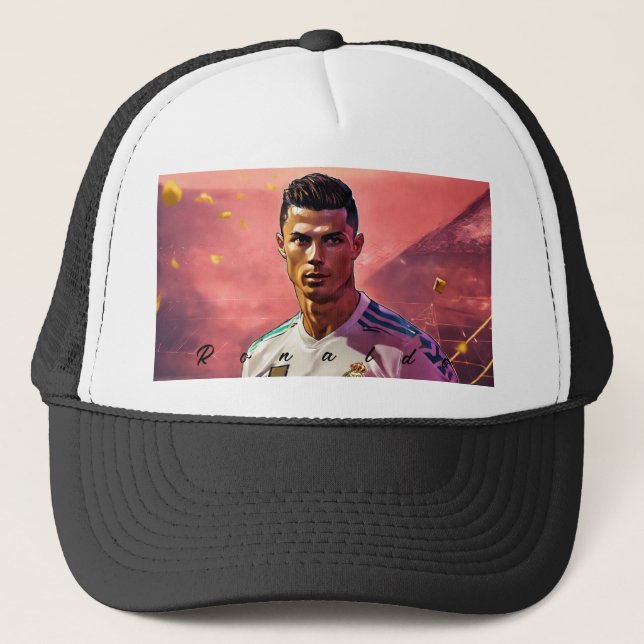 Eine Kappe mit dem Bild von Ronaldo (Vorderseite)