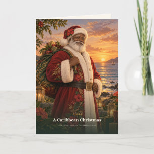 Eine karibische Weihnachtskarte Schwarze Santa I Karte