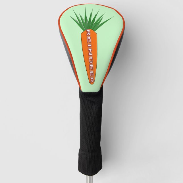 Eine Karotte für den Weihnachtsrentier-Golf-Fahrer Golf Headcover (Vorderseite)