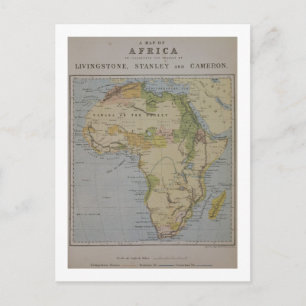 Eine Karte Afrikas, um die Reise von David zu vera