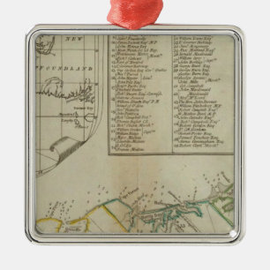 Eine Karte der Insel von Johannes Silbernes Ornament