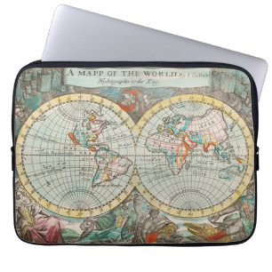 Eine Karte der Welt Laptopschutzhülle