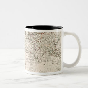 Eine Karte der Welt Zweifarbige Tasse