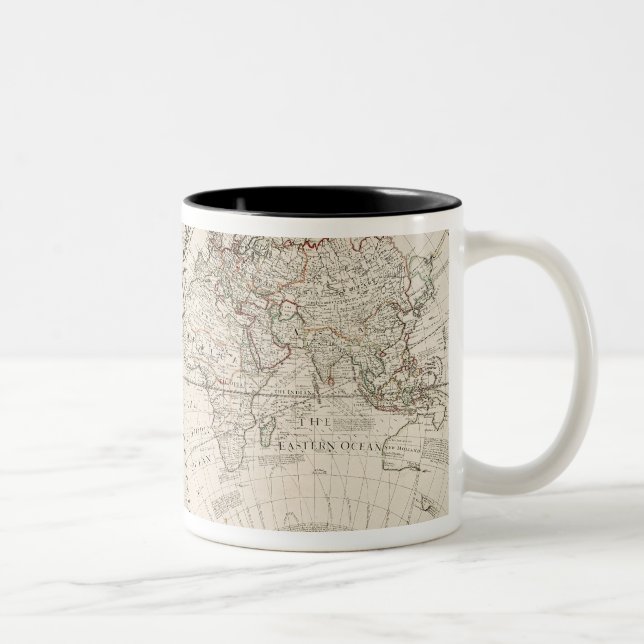 Eine Karte der Welt Zweifarbige Tasse (Rechts)