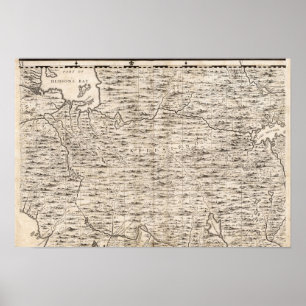 Eine Karte des britischen Empire in Amerika Blatt  Poster