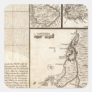 Eine Karte des Britischen Imperiums in Quadratischer Aufkleber