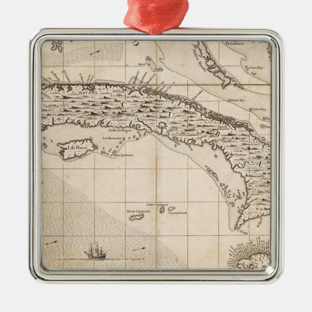 Eine Karte des Britischen Imperiums in Silbernes Ornament (Vorne)