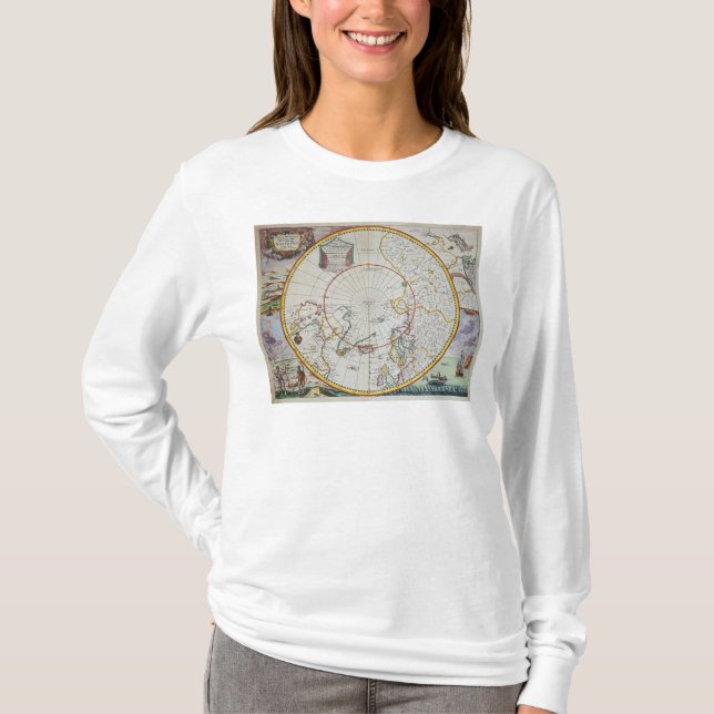 Eine Karte des Nordpols T-Shirt (Vorderseite)