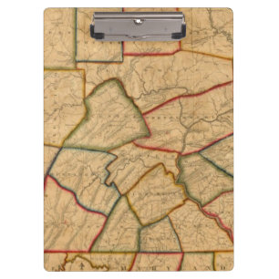 Eine Karte des Staat von Pennsylvania Klemmbrett