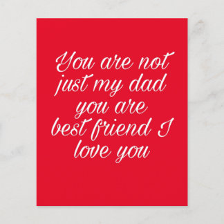 Eine Karte, die dem Vater die Liebe ausdrückt