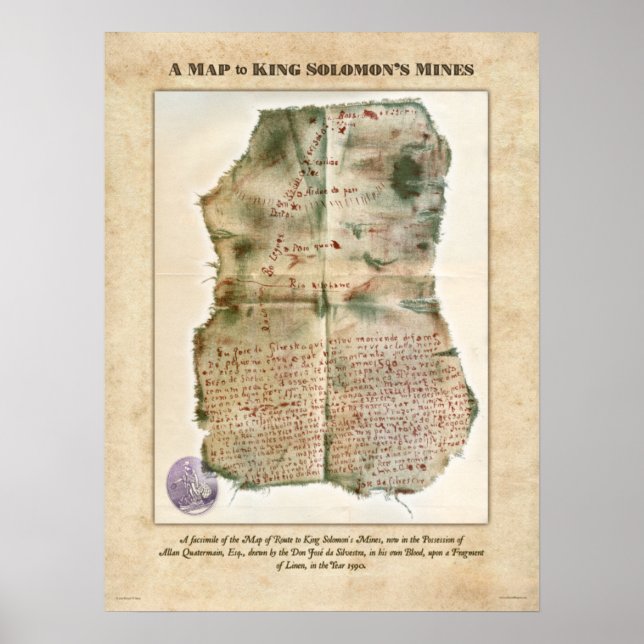 Eine Karte für König Salomons Minenposter Poster (Vorne)