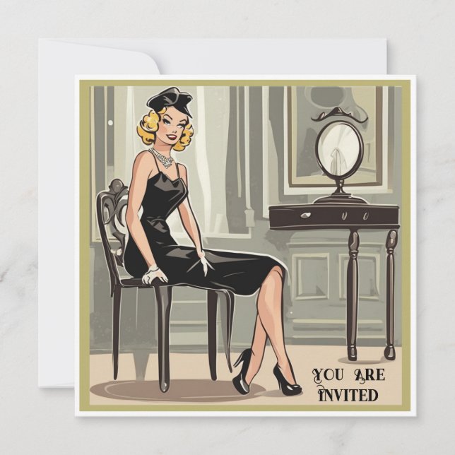 Eine Karte in Vintag: Klassische und zeitlose LBD (Vorderseite)