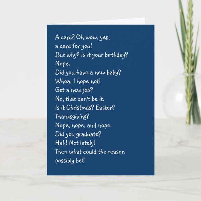 Eine Karte ohne Grund (Vorderseite)