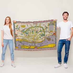 Eine Karte von Merseyside, Liverpool Decke