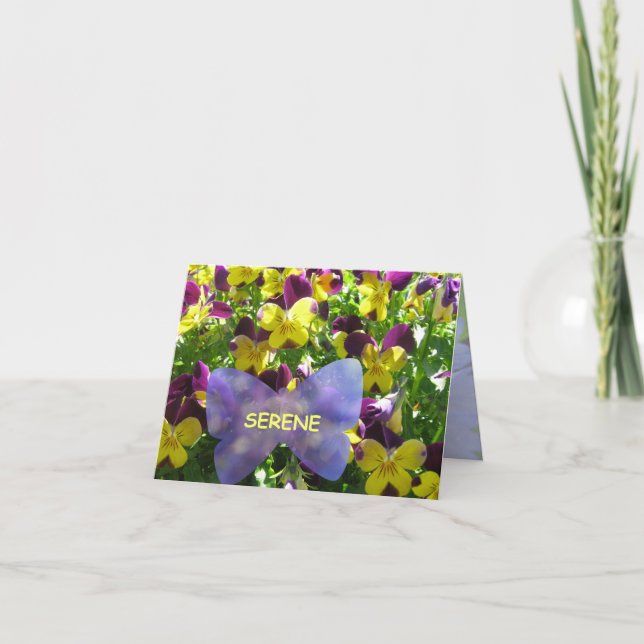 Eine Karte von Serene Pansy Garden (Vorderseite)