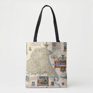 Eine Karte von Yorkshire: Ostreiten Tasche