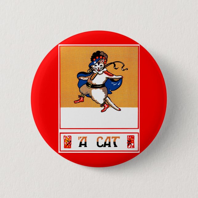Eine Katze Button (Vorderseite)