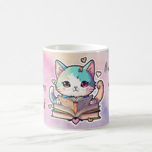 Eine Katze führt zur anderen Kaffeetasse