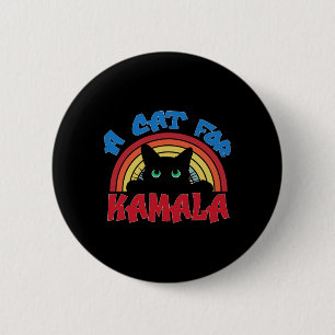 Eine Katze für Kamala-Haustiere für Kamala Harris- Button