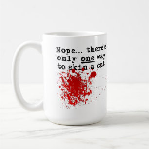 Eine Katze häuten Blutig lustiger Becher Kaffeetasse
