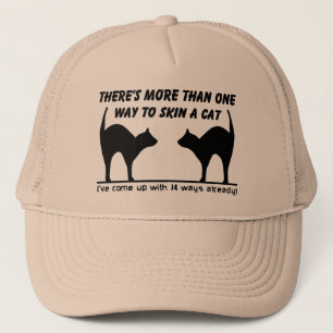 Eine Katze häuten Lustiger Hut Humor Truckerkappe