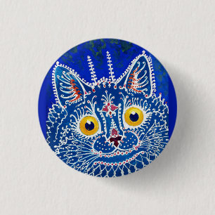 Eine Katze im gotischen Stil von Louis Wain  Button