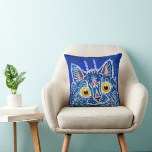 Eine Katze im gotischen Stil von Louis Wain Kissen