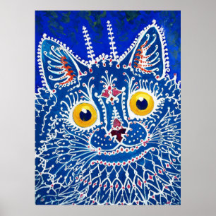 Eine Katze im gotischen Stil von Louis Wain  Poster