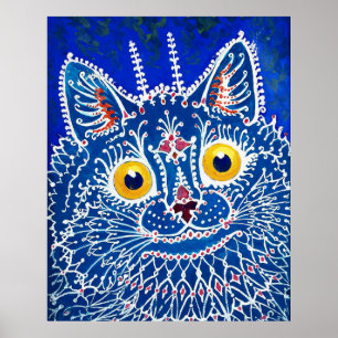 Eine Katze im gotischen Stil von Louis Wain  Poster